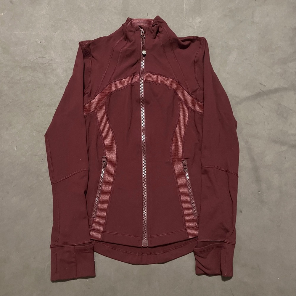 Lululemon Athletica Maroon‎ Burgundy Define Jacket Bordeaux Drama Size 4 Womens